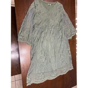 Jodifl Lace Midi Dress Women S/M Festival Cottage Western Boho Indie Coquette